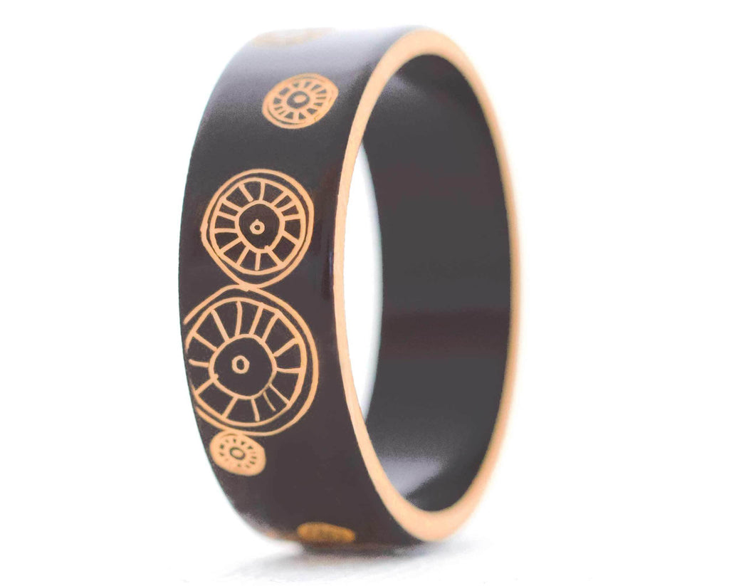 Addon opaque brun foncé / orange "Aja"