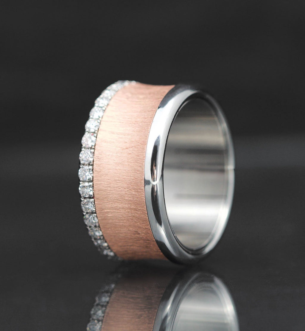 addon creusé drapé en or rose 9K