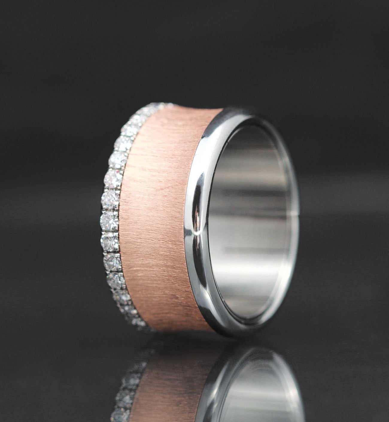 addon creusé drapé en or rose 9K